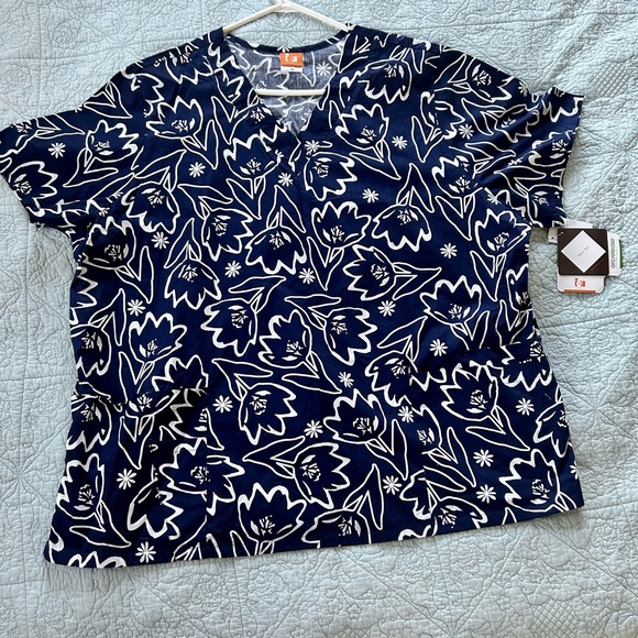 Barco Uniforms Tops Icu Floral Scrubs By Barco Poshmark